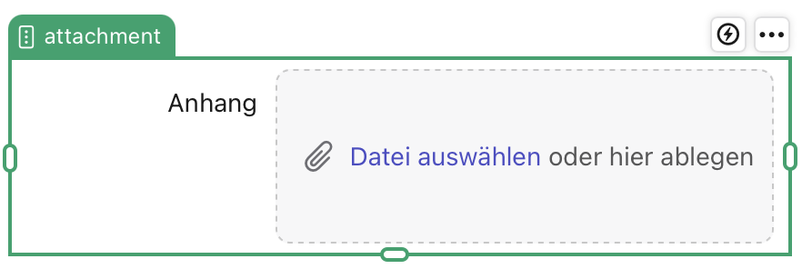 Feldobjekt „Anhang“