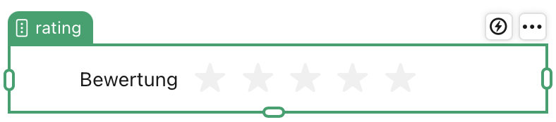 Feldobjekt „Bewertung“