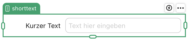 Feldobjekt „Kurzer Text“