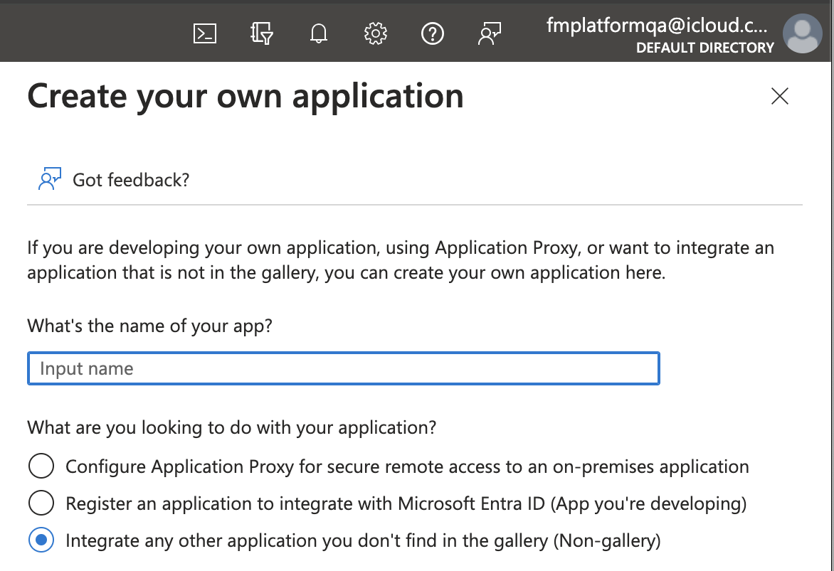 Microsoft Azure, Anwendungsname