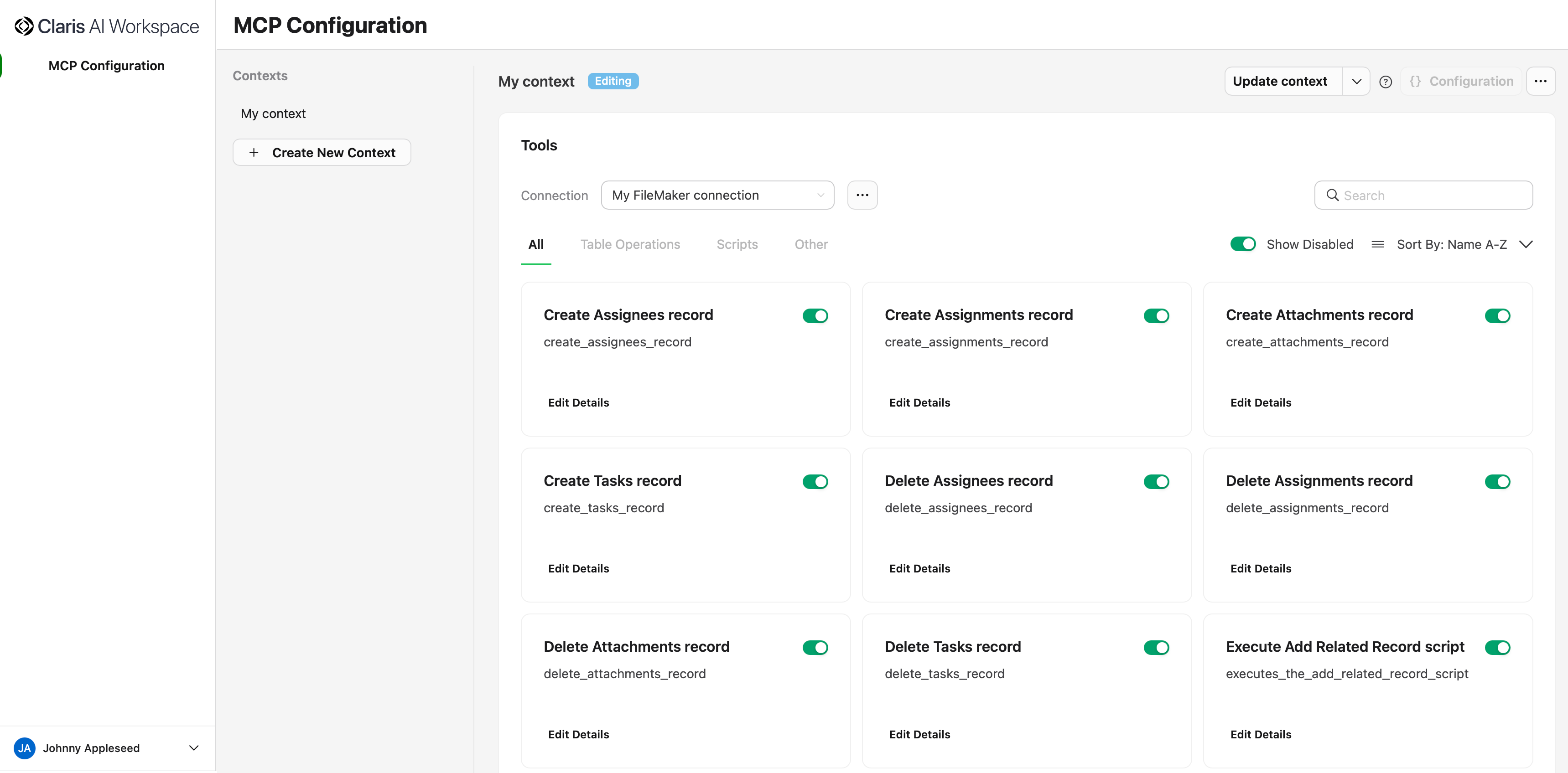 MCP Configuration, Add Connection