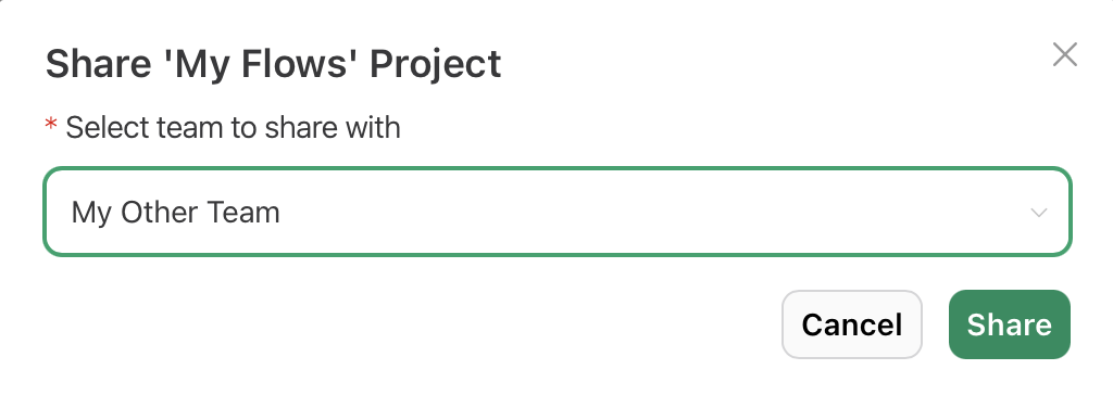 My Templates, Share Project