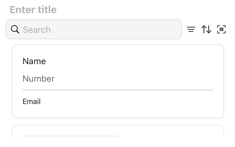Claris Studio, Card List