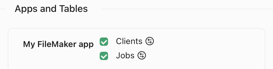 Data sources, Apps and Tables, Configure Mappings