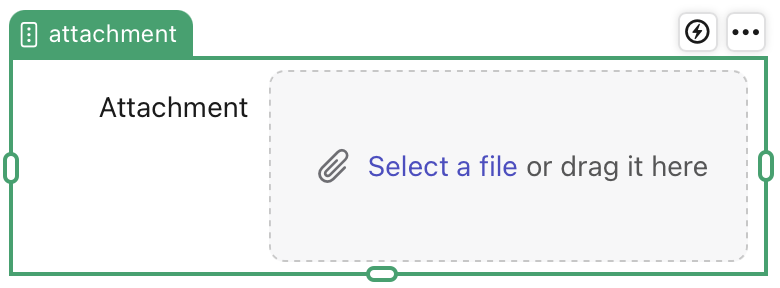 Attachment field object