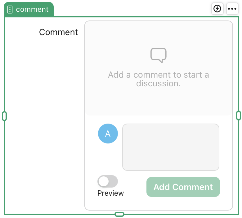 Comment field object