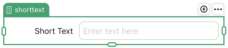 Short text field object