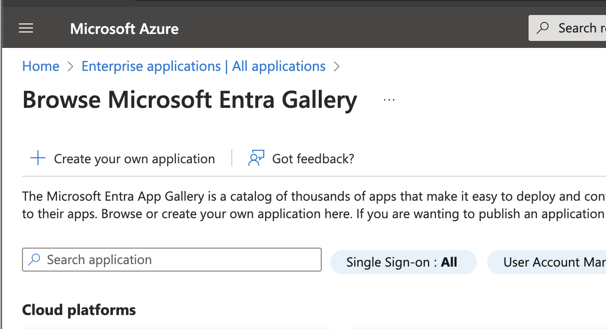 Microsoft Azure, Enterprise applications, Create your own application