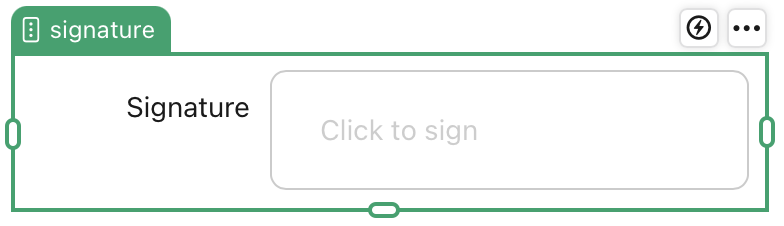 Signature field object