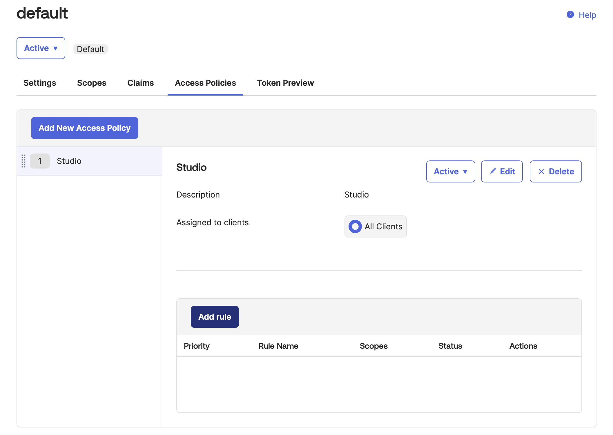 Okta, Access Policies, Add Rule