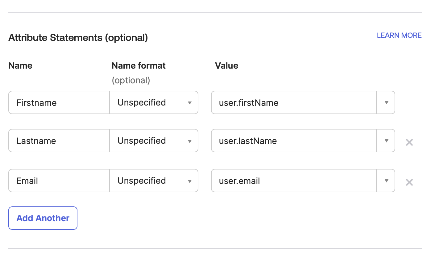 Okta, SAML Integration Attribute Statements