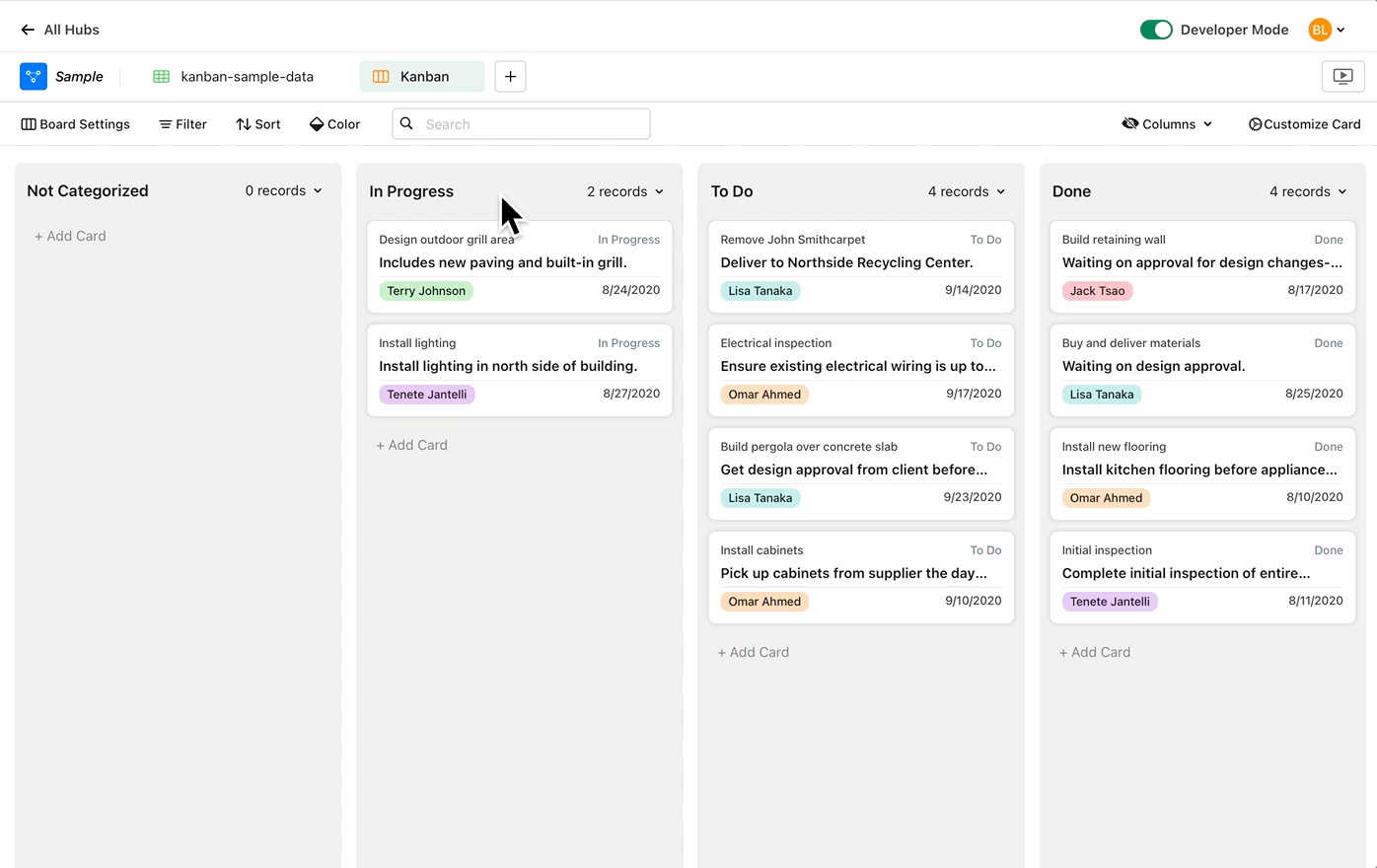 Click to play Move your column to a new location.