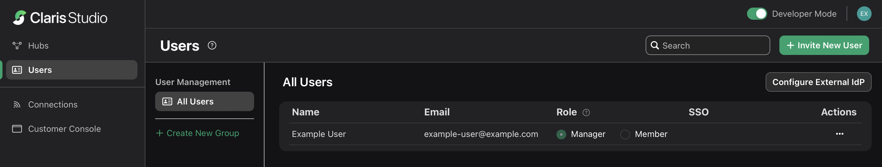 Claris Studio external IdP settings