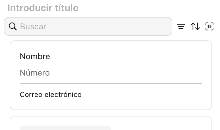 Claris Studio, Lista de tarjetas