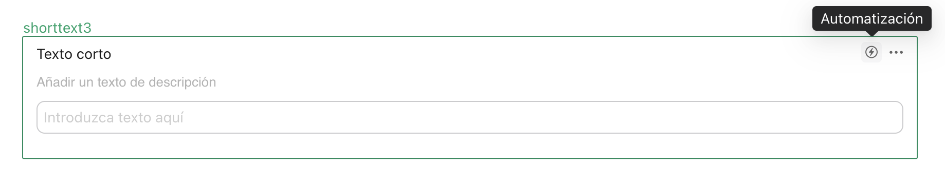 Botón de automatización de objetos