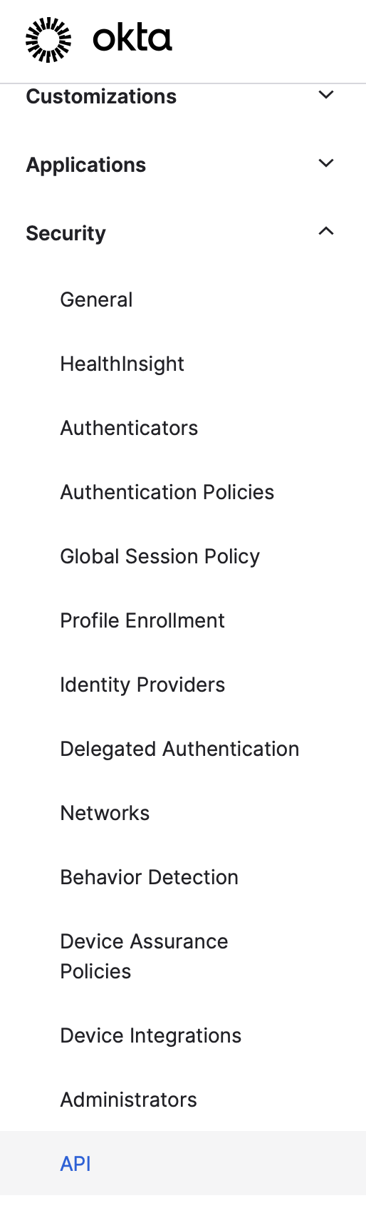 Okta, Seguridad, API
