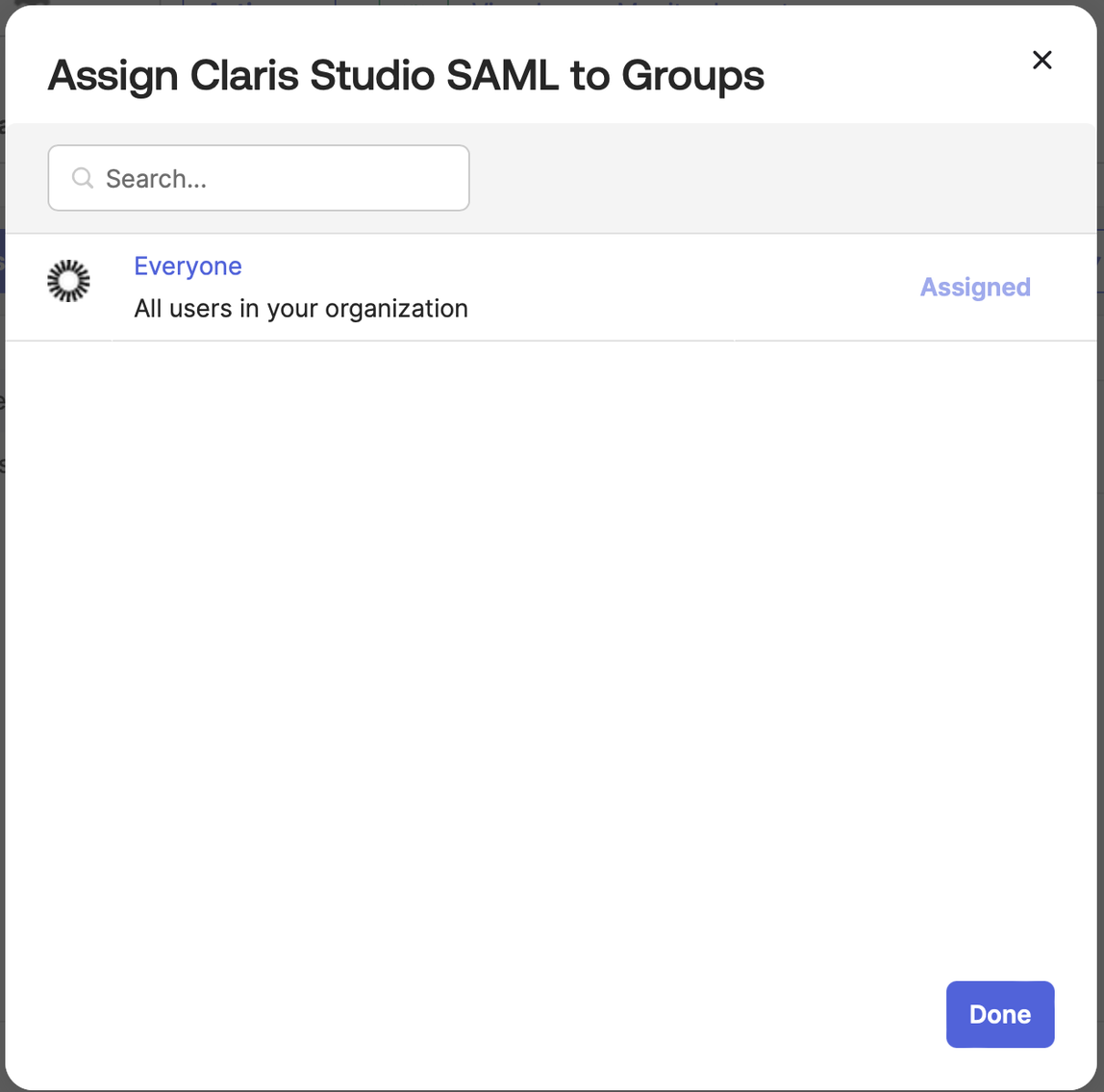 Okta, Asignar a grupos