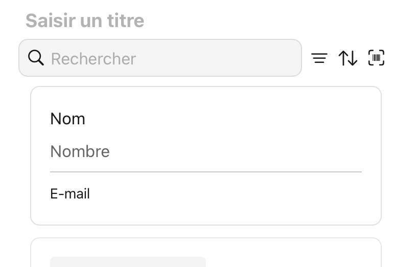 Claris Studio, Liste de cartes