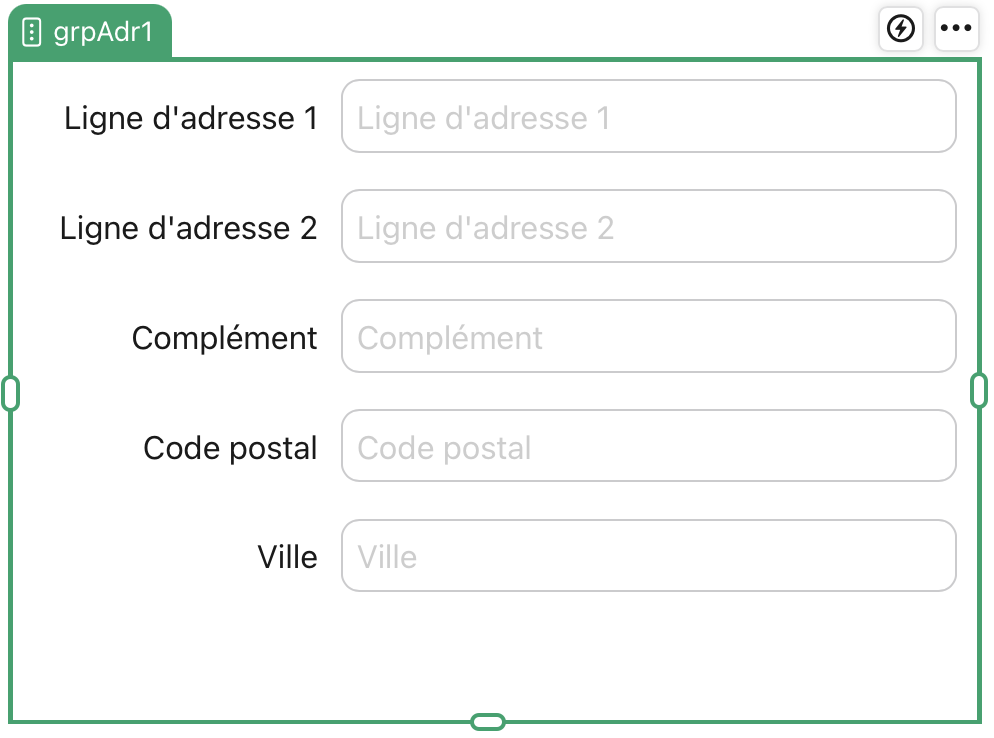 Objet de rubrique Adresse