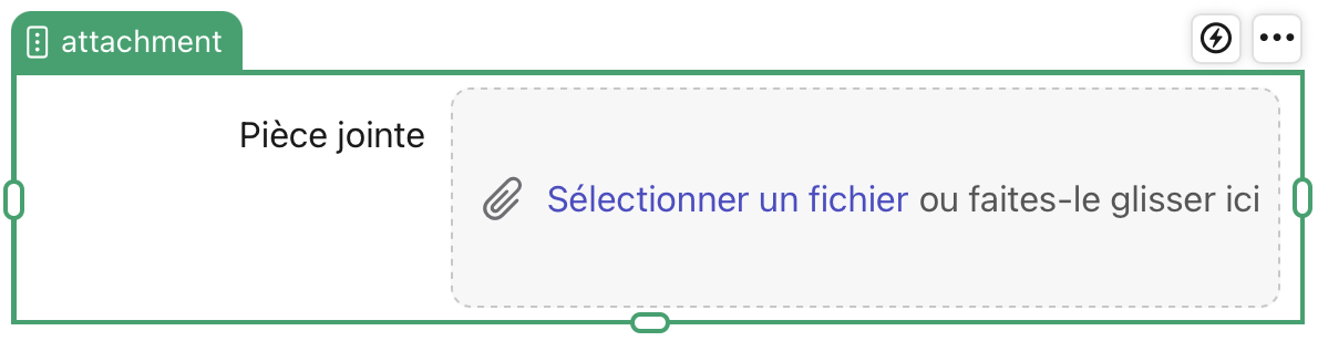 Objet de rubrique Pièce jointe