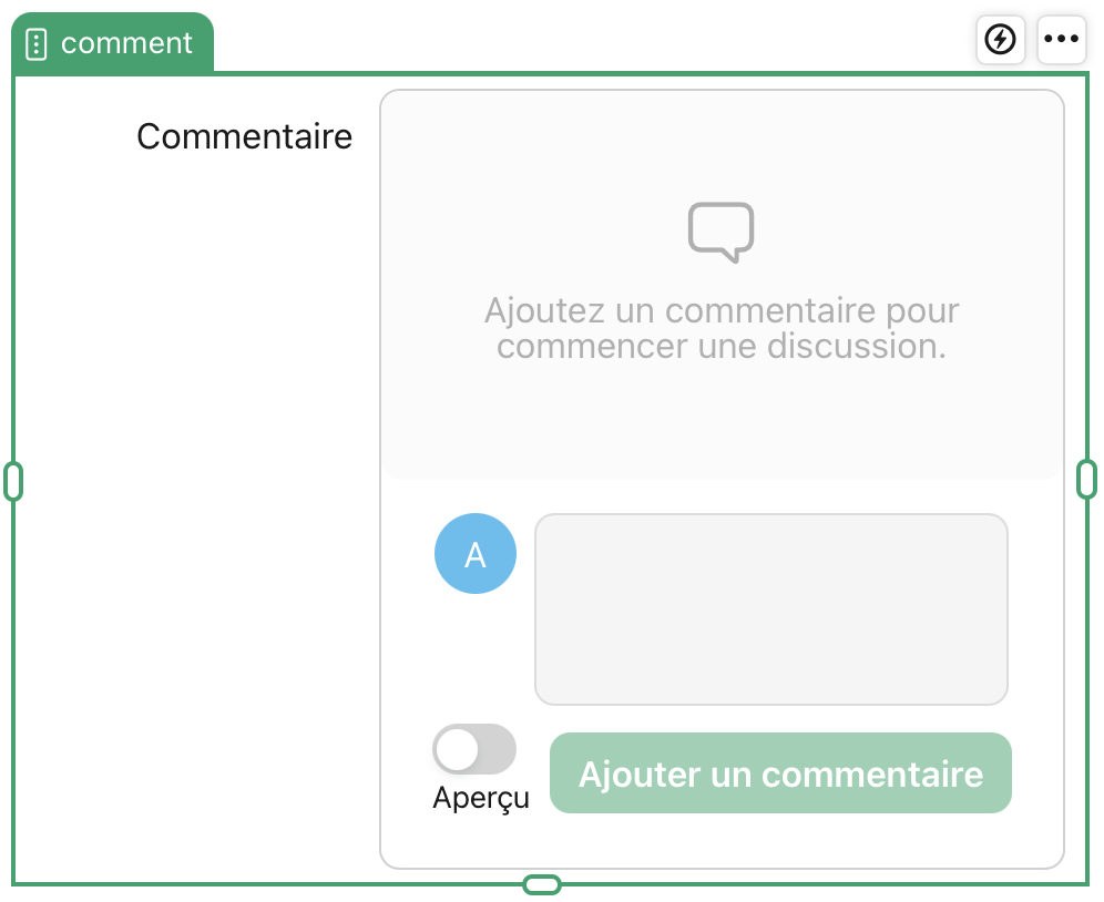 Objet de rubrique Commentaire