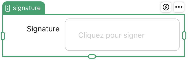 Objet de rubrique Signature