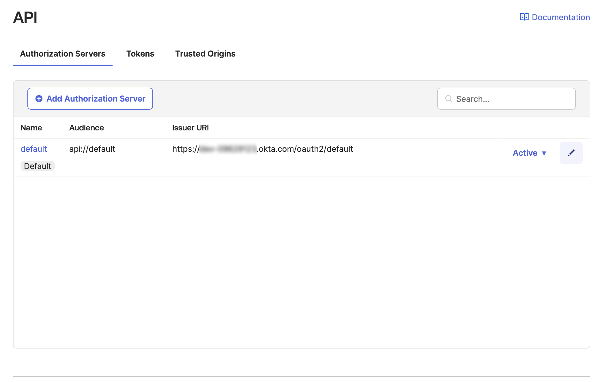 Okta, API, serveurs d'autorisation, modifier