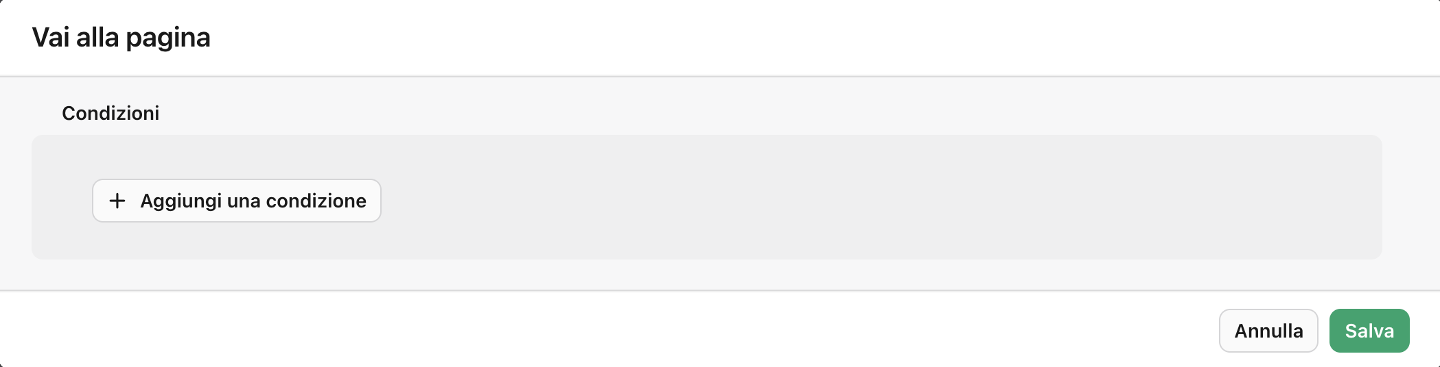 Vista modulo, Ramificazione pagine condizionale, Aggiungi una condizione