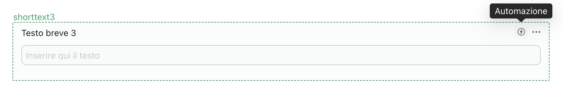 Pulsante automazione oggetto
